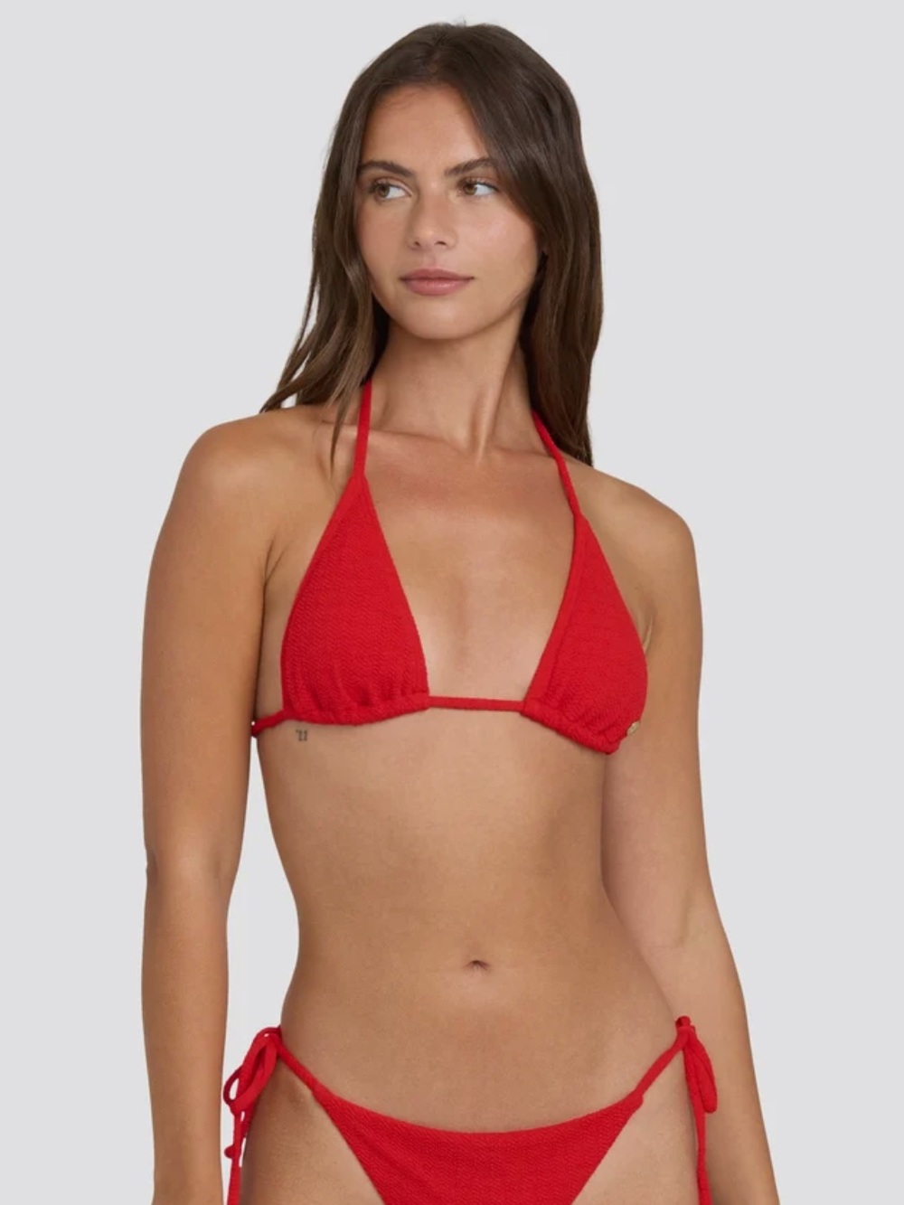 Rising Tide Remi Triangle Bikini Top in fiesta red